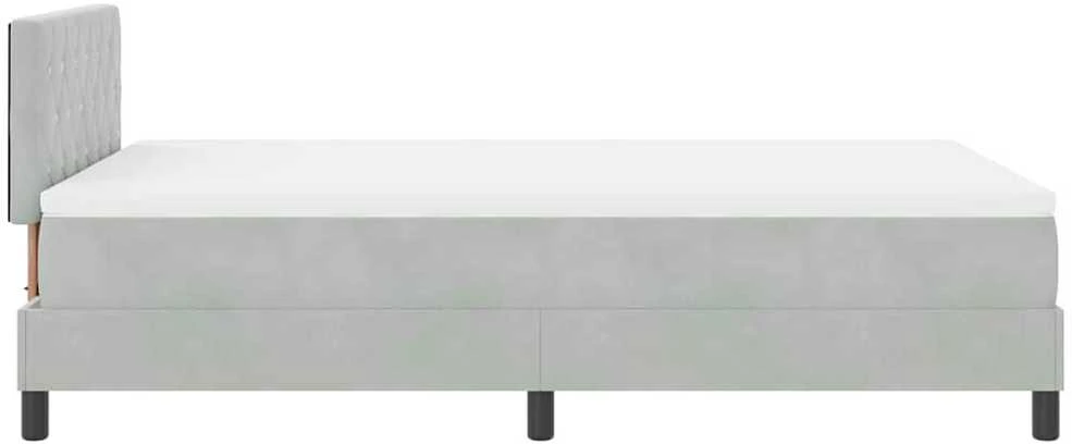 LED Čiužinio Lova Šviesiai pilka 120 x 200 cm Aksomas