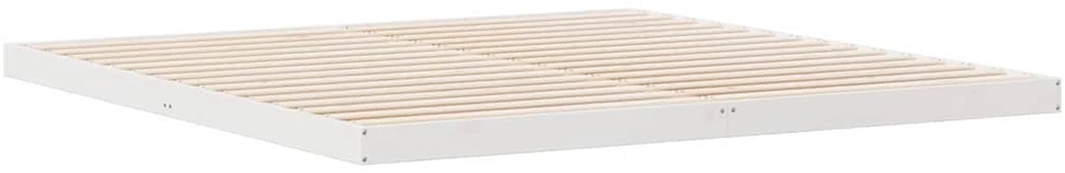 Lova Grindų lovos rėmas Balta 213,5 x 204 x 9 cm