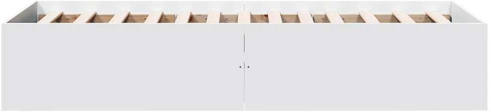 Lova Grindų lovos rėmas Balta 80 x 200 cm Apdirbta mediena