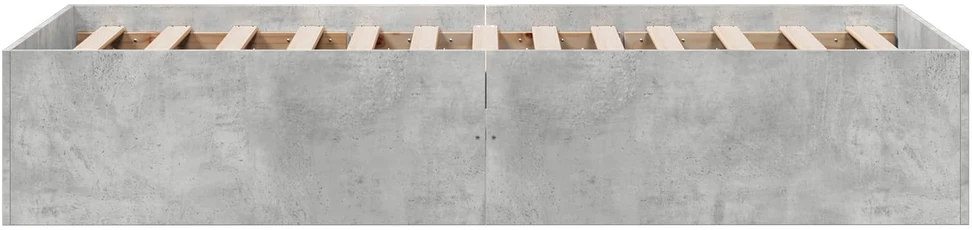 Lova Grindų lovos rėmas Betono pilka 80 x 200 cm Apdirbta mediena