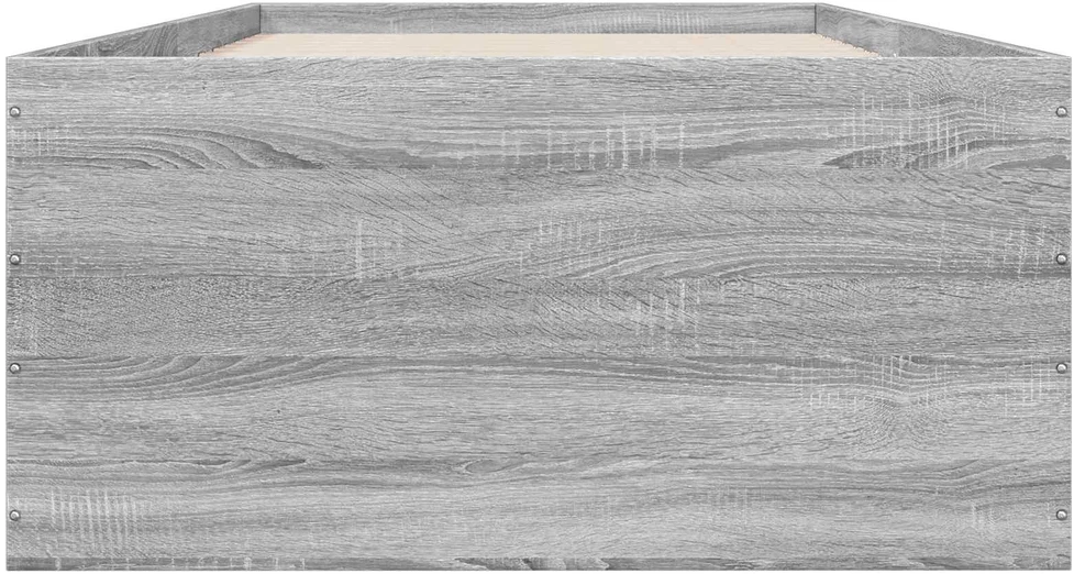 Lova Grindų lovos rėmas Pilka Sonoma 80 x 200 cm Apdirbta mediena