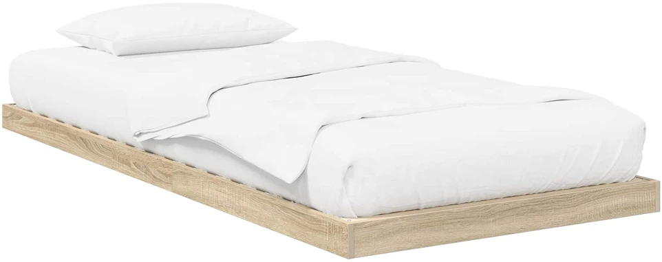 Lova Grindų lovos rėmas Sonoma 75 x 190 cm Apdirbta mediena