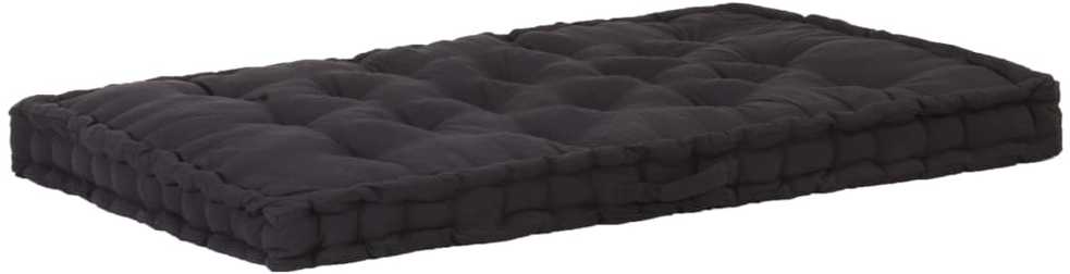 Grindų/paletės pagalvėlės, 2vnt., juodos spalvos, medvilnė
