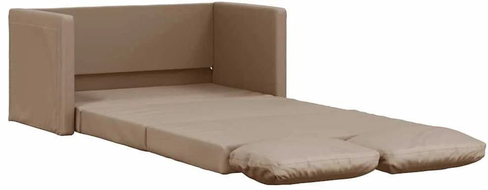 Grindų sofa-lova, 2-1, kapučino, 112x174x55cm, dirbtinė oda