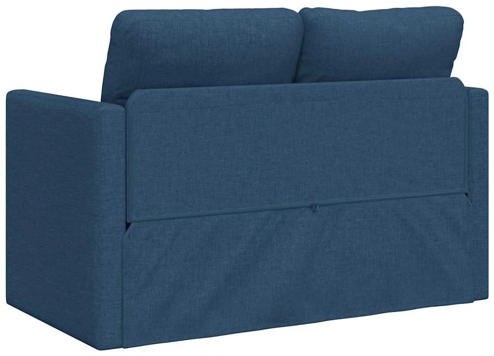 Grindų sofa-lova, 2-1, mėlynos spalvos, 112x174x55cm, audinys