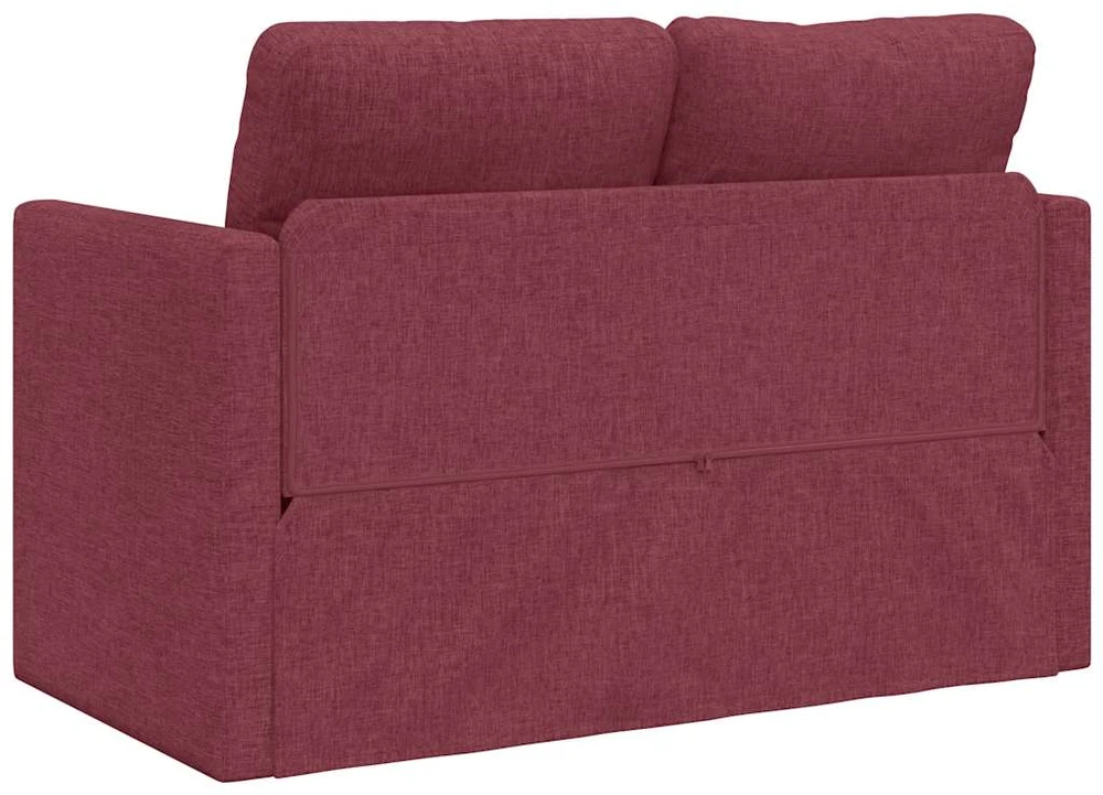 Grindų sofa-lova, 2-1, raudonojo vyno, 112x174x55cm, audinys