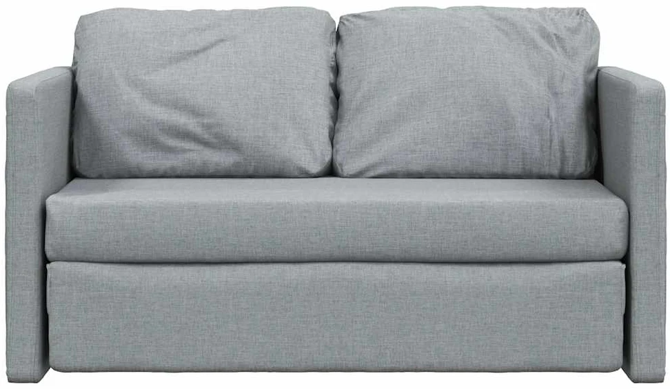 Grindų sofa-lova, 2-1, šviesiai pilka, 112x174x55cm, audinys