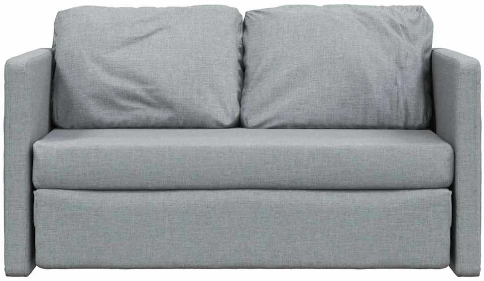 Grindų sofa-lova, 2-1, šviesiai pilka, 112x174x55cm, audinys