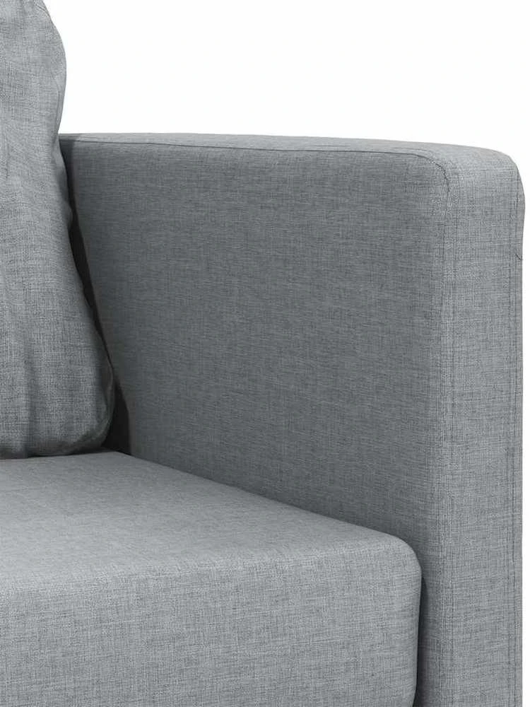 Grindų sofa-lova, 2-1, šviesiai pilka, 112x174x55cm, audinys