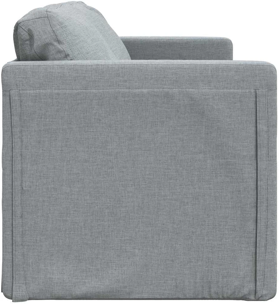 Grindų sofa-lova, 2-1, šviesiai pilka, 112x174x55cm, audinys