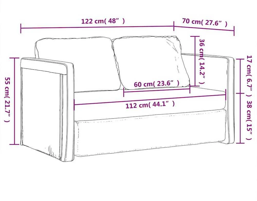 Grindų sofa-lova, 2-1, tamsiai geltona, 122x204x55cm, aksomas