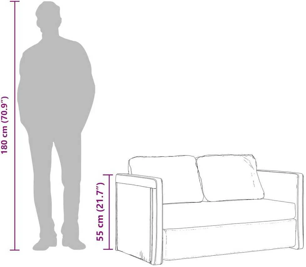 Grindų sofa-lova, 2-1, tamsiai geltona, 122x204x55cm, aksomas