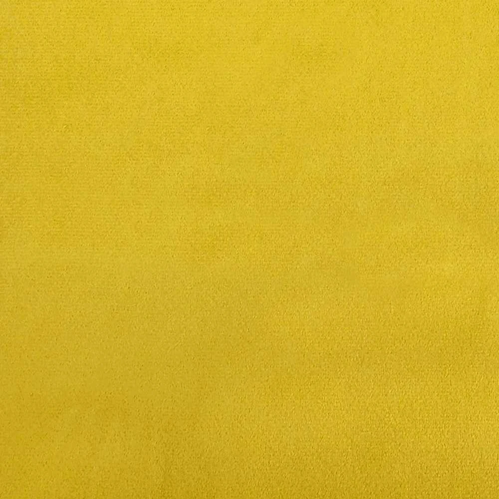 Grindų sofa-lova, 2-1, tamsiai geltona, 122x204x55cm, aksomas