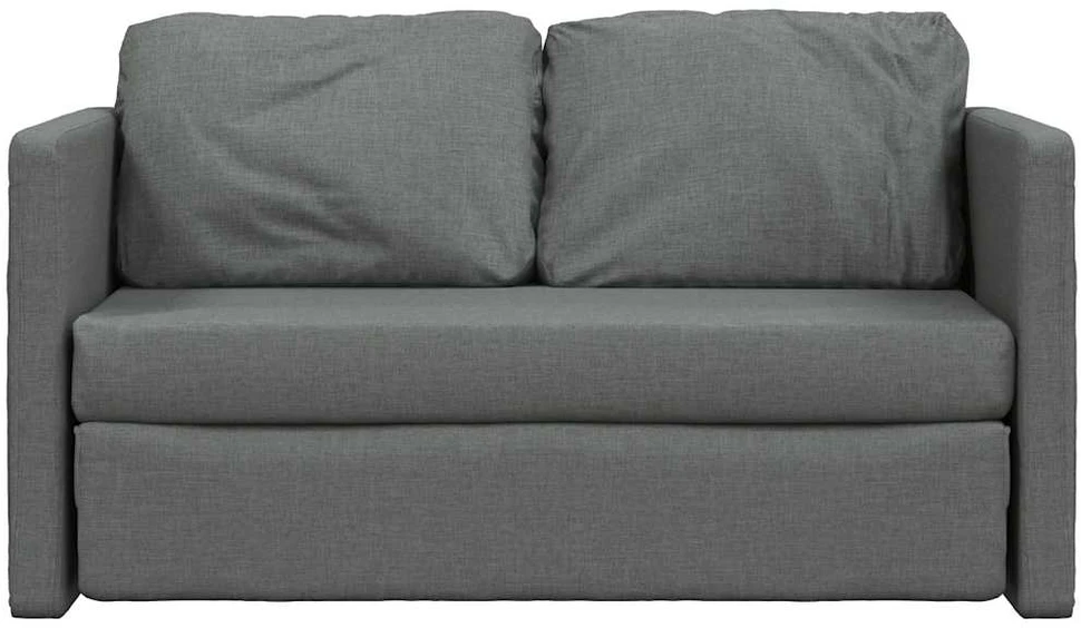 Grindų sofa-lova, 2-1, tamsiai pilka, 112x174x55cm, audinys