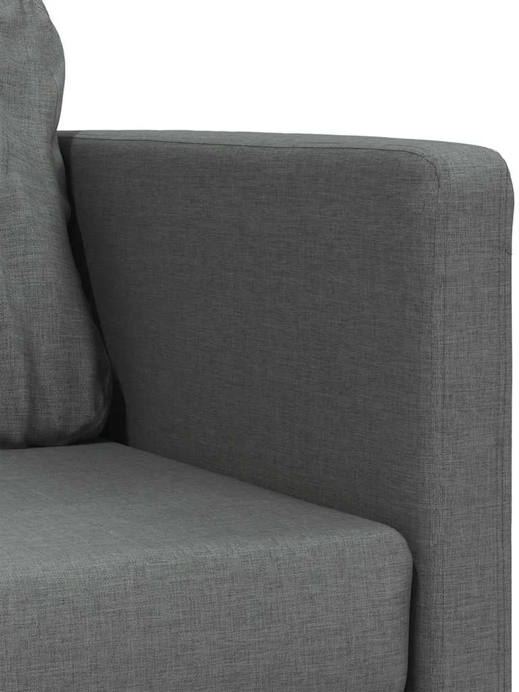 Grindų sofa-lova, 2-1, tamsiai pilka, 112x174x55cm, audinys