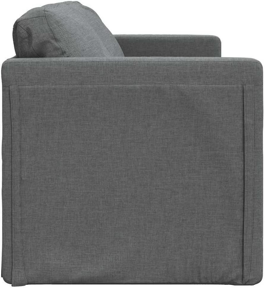 Grindų sofa-lova, 2-1, tamsiai pilka, 112x174x55cm, audinys