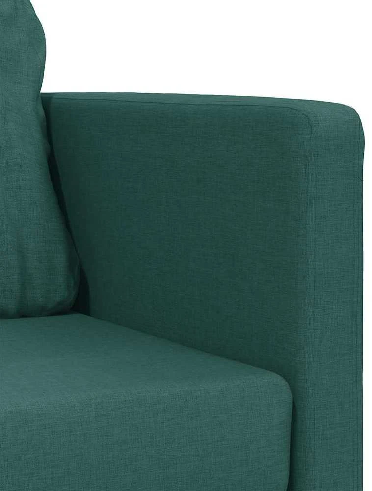 Grindų sofa-lova, 2-1, tamsiai žalia, 112x174x55cm, audinys