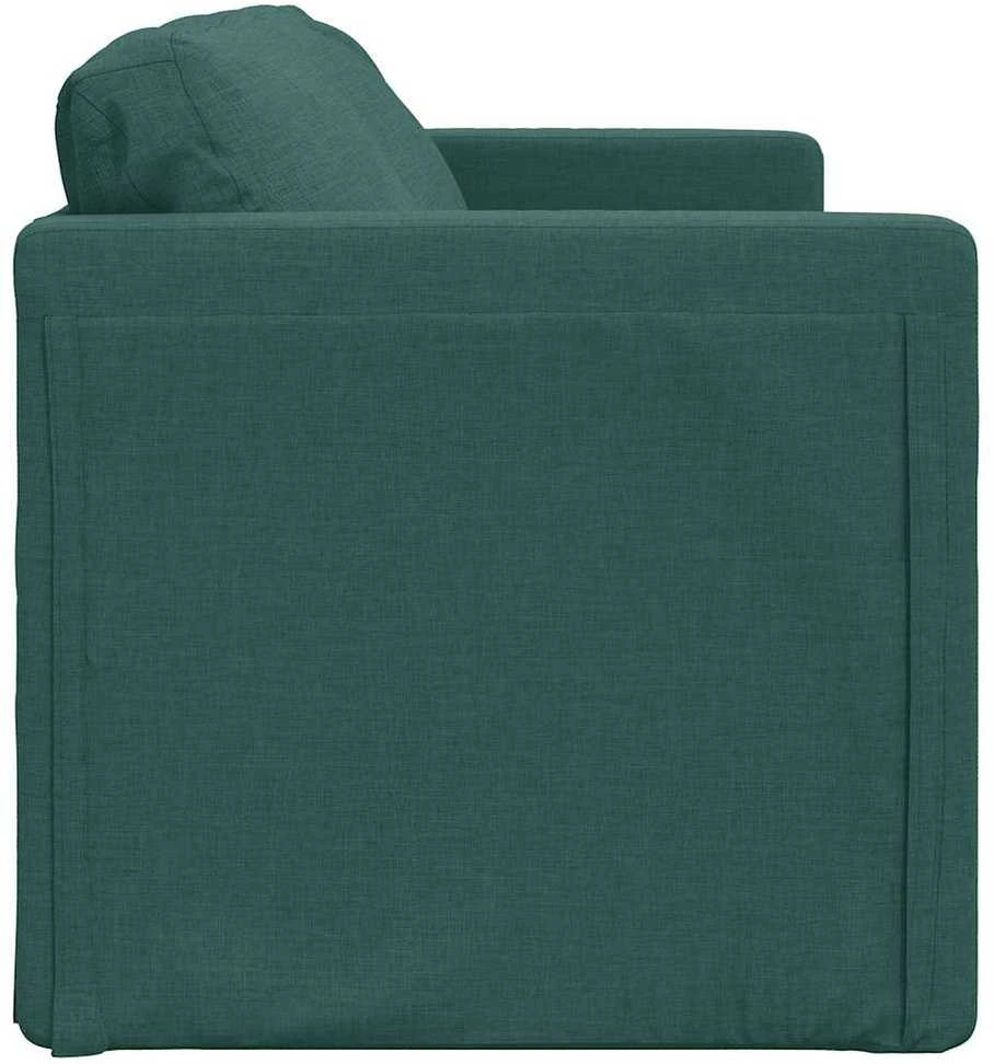 Grindų sofa-lova, 2-1, tamsiai žalia, 112x174x55cm, audinys