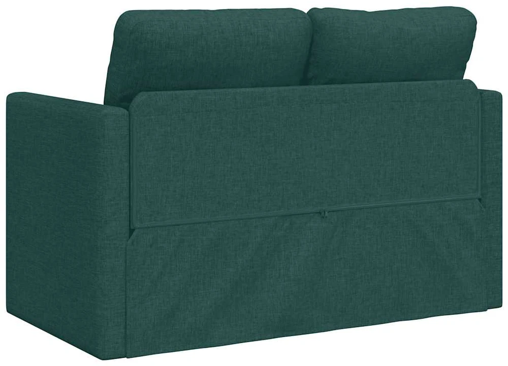 Grindų sofa-lova, 2-1, tamsiai žalia, 112x174x55cm, audinys