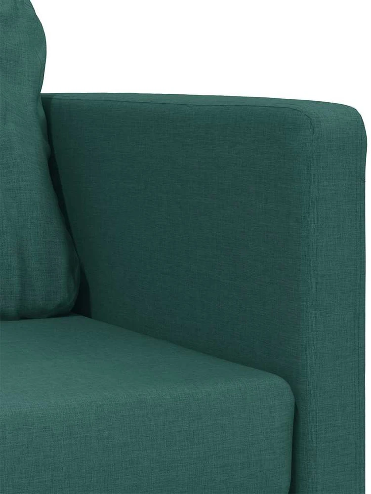 Grindų sofa-lova, 2-1, tamsiai žalia, 112x174x55cm, audinys