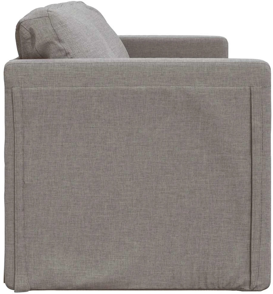 Grindų sofa-lova, 2-1, taupe spalvos, 112x174x55cm, audinys