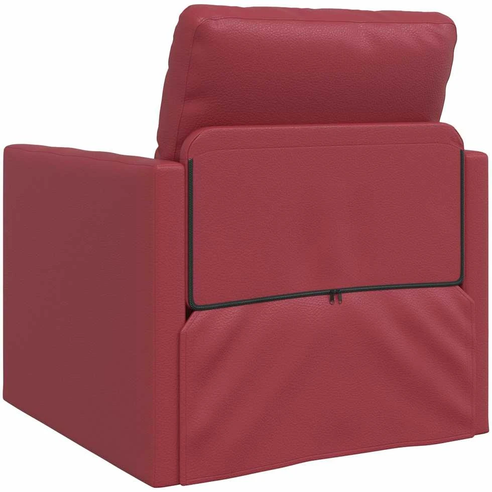 Sofa lova 60cm Vyno raudona Dirbtinė Oda