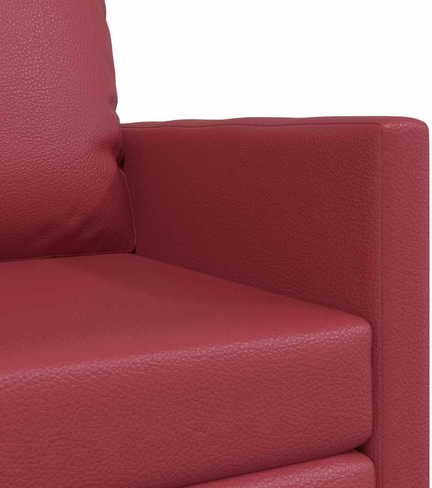 Sofa lova 60cm Vyno raudona Dirbtinė Oda