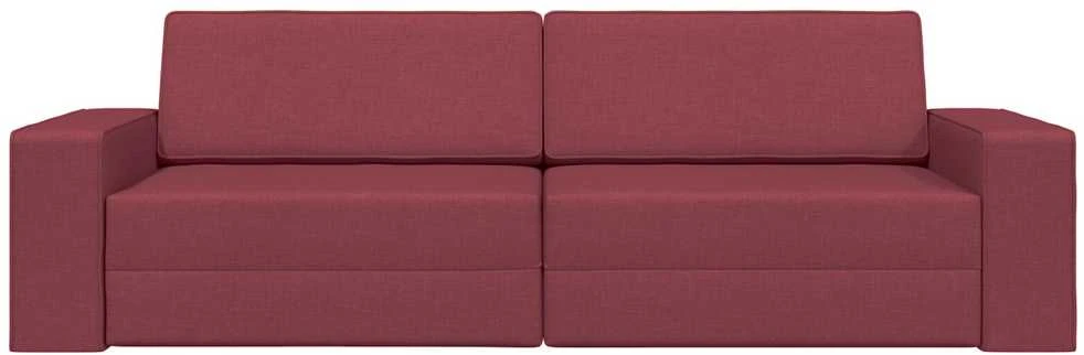 Sofa lova Vyno raudona 245 x 78 x 77 cm audinys