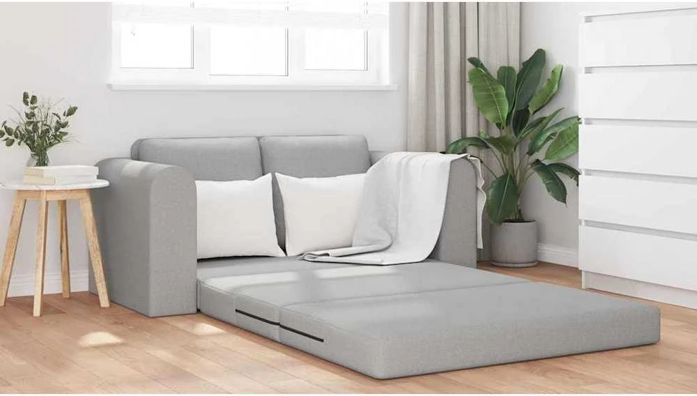 Sofa lova Debesų pilka 148 x 71 x 83 cm audinys