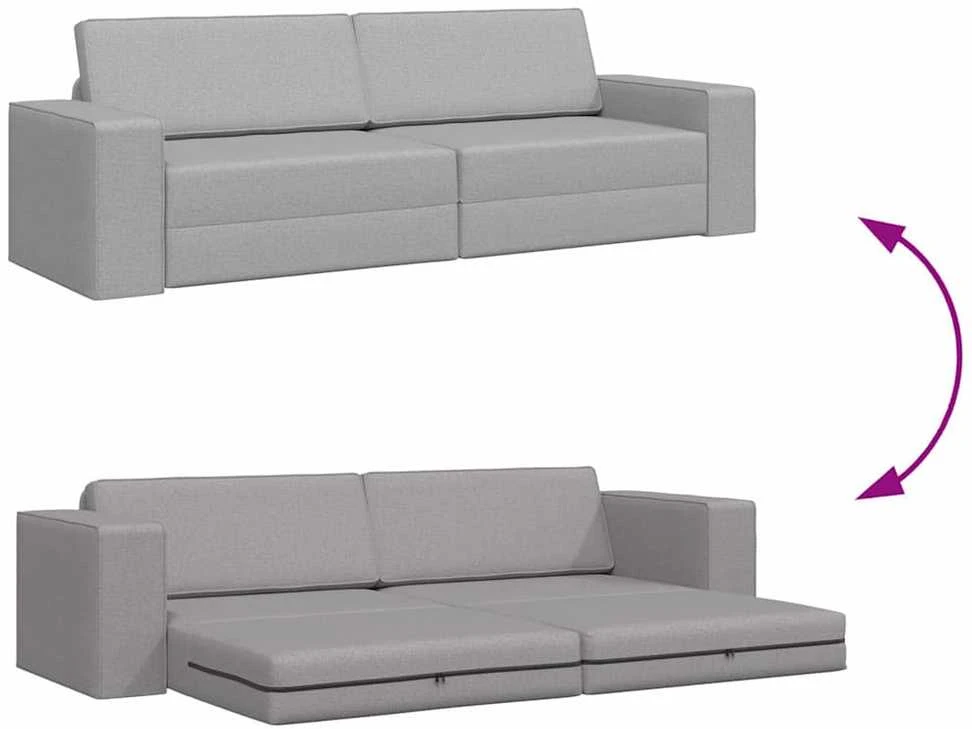 Sofa lova Debesų pilka 245 x 78 x 77 cm audinys