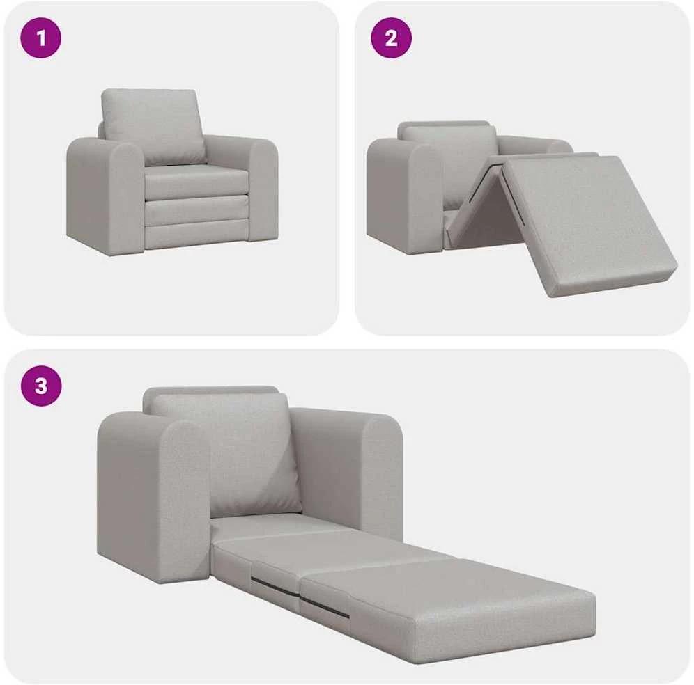 Sofa lova Debesų pilka 98 x 71 x 83 cm audinys