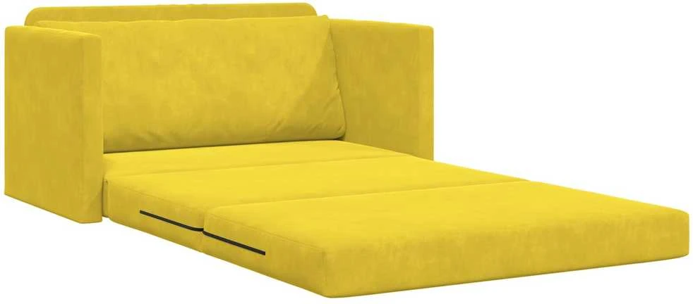 Sofa lova Saulėgrąžų geltona 124 x 71 x 78 cm Aksomas