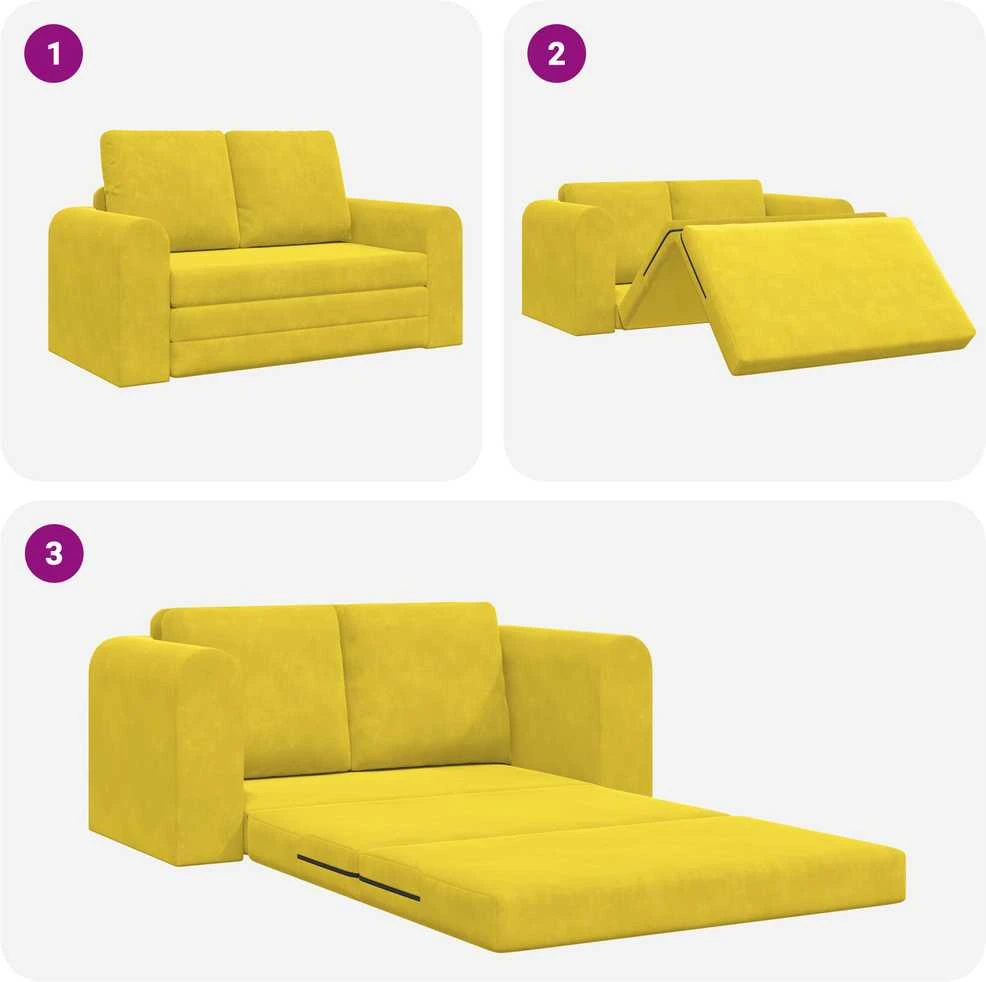 Sofa lova Geltona 148 x 71 x 83 cm Aksomas