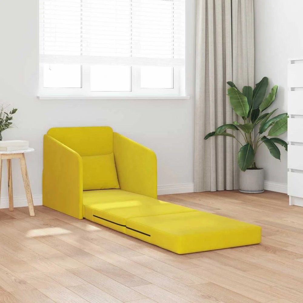 Sofa lova Geltona 65 x 80 x 83 cm Aksomas