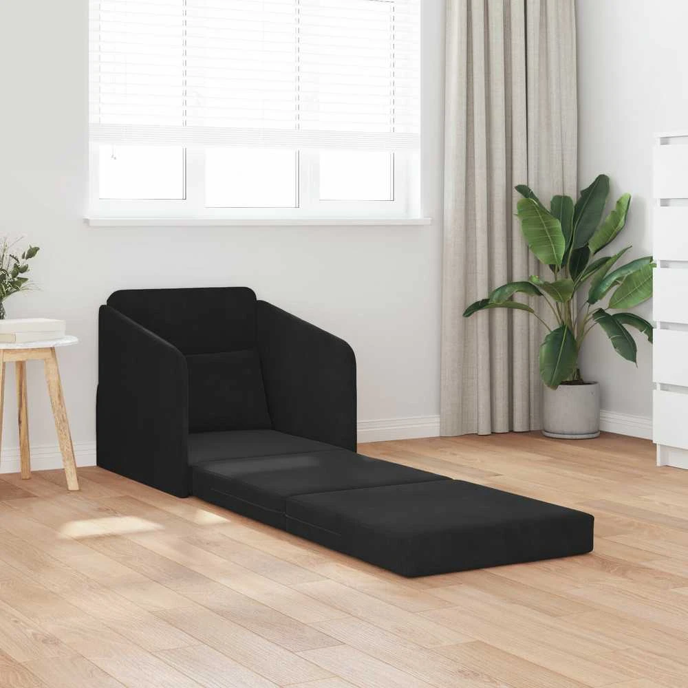 Sofa lova Juoda 65 x 80 x 83 cm Aksomas