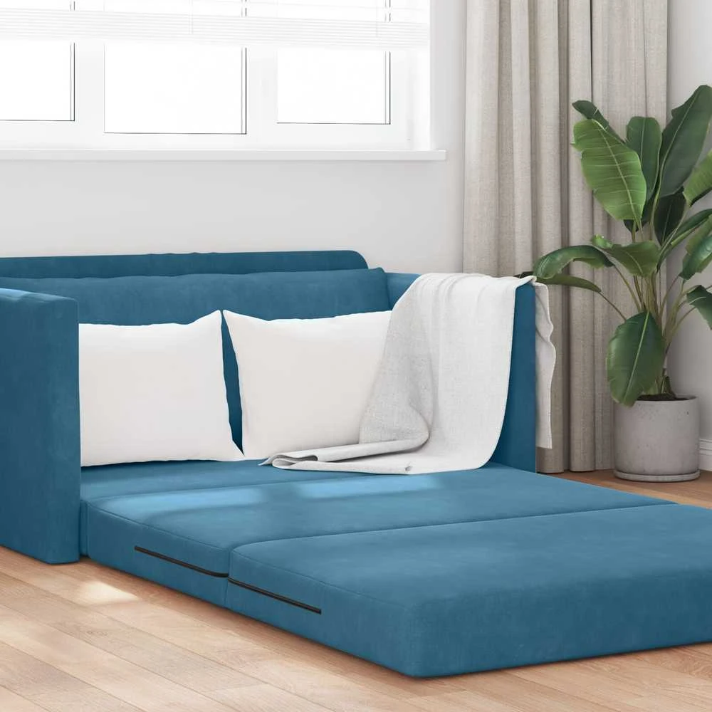 Sofa lova Mėlyna 124 x 71 x 78 cm Aksomas