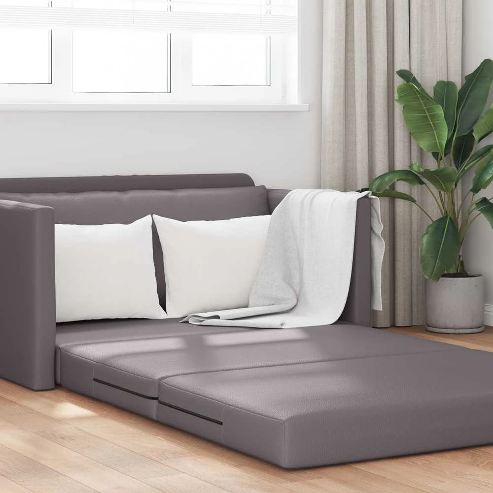 Sofa lova Pilka 124 x 71 x 78 cm Dirbtinė Oda
