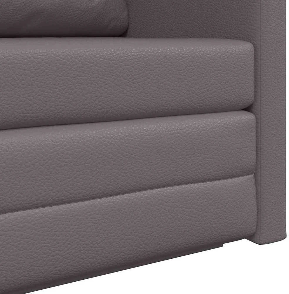 Sofa lova Pilka 124 x 71 x 78 cm Dirbtinė Oda