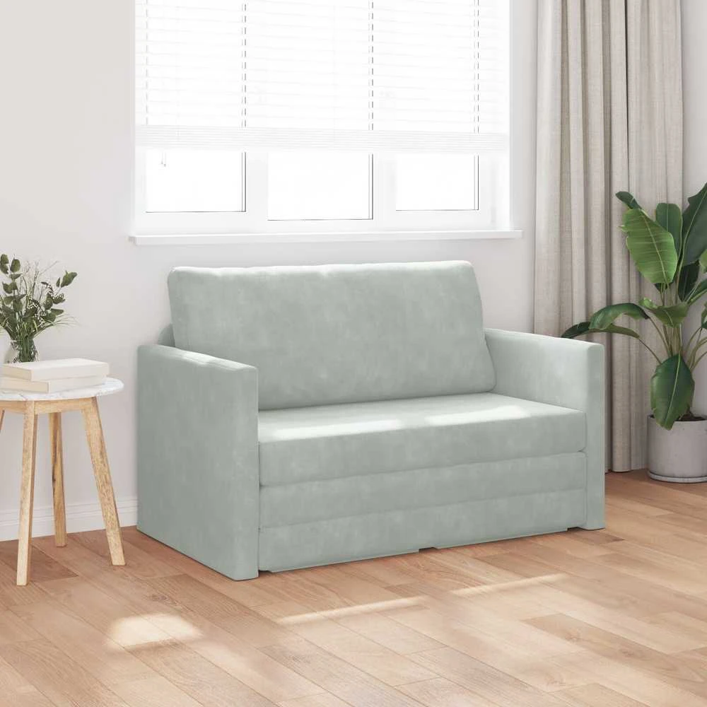 Sofa lova Šviesiai pilka 124 x 71 x 78 cm Aksomas