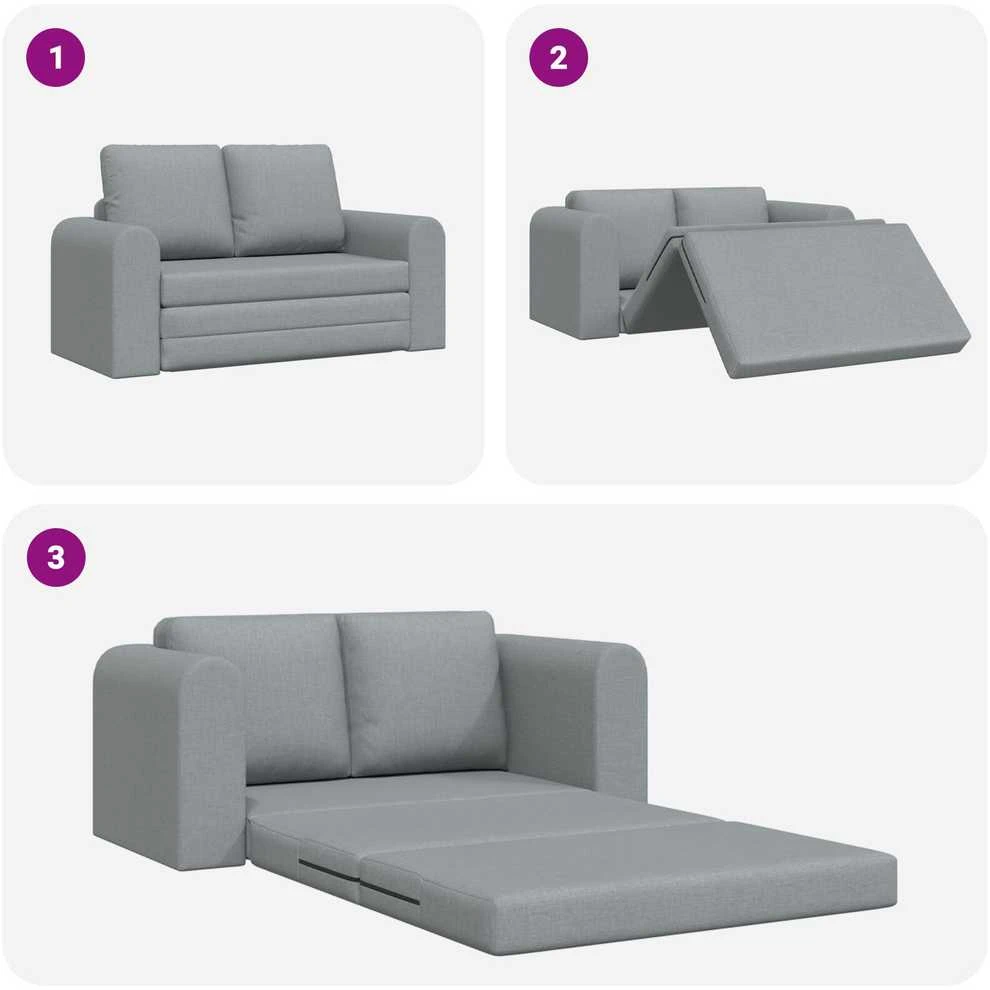 Sofa lova Šviesiai pilka 148 x 71 x 83 cm audinys