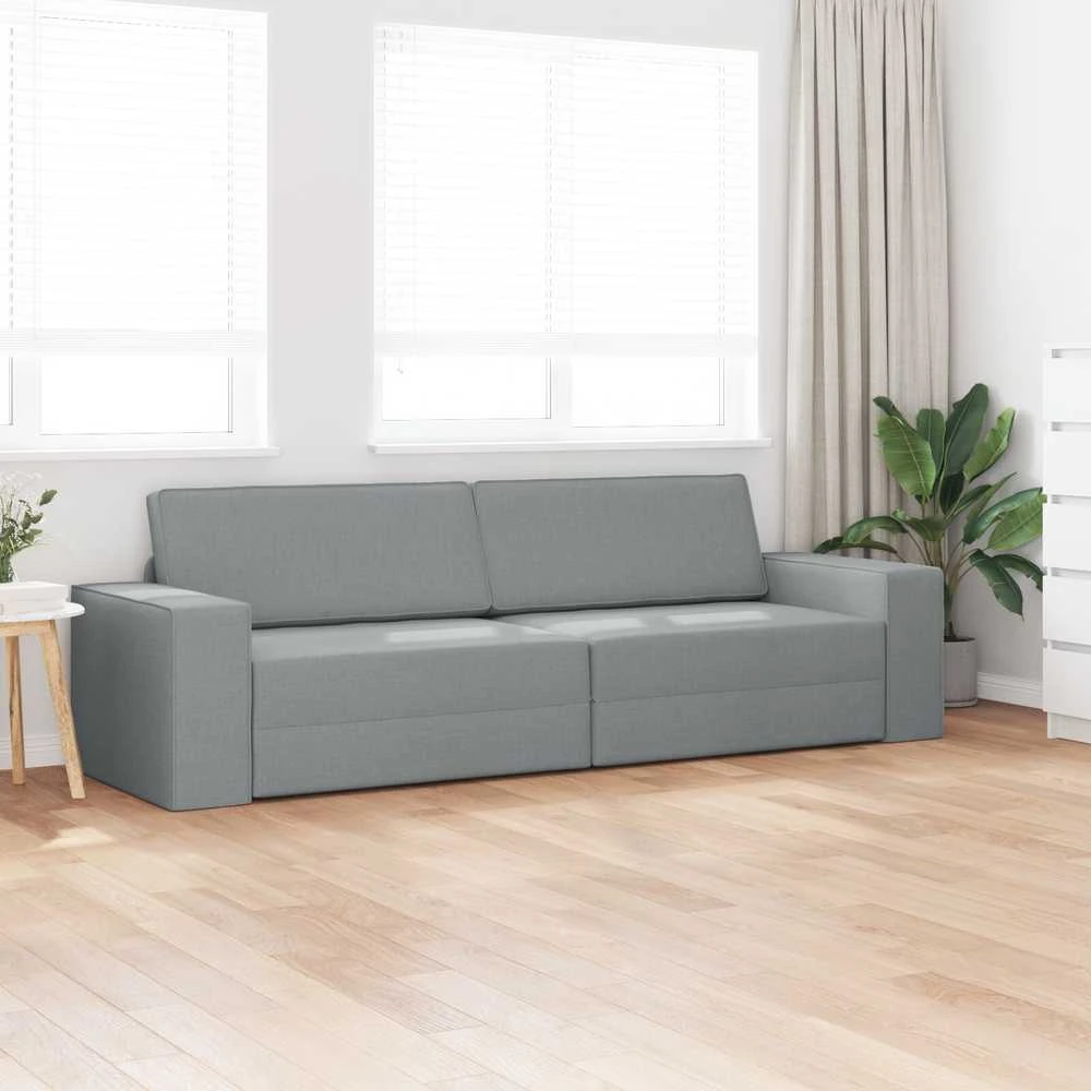 Sofa lova Šviesiai pilka 245 x 78 x 77 cm audinys