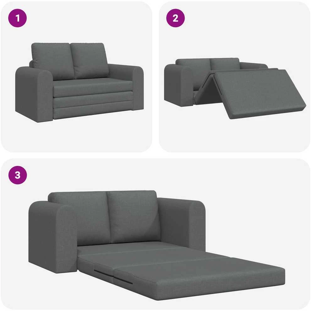 Sofa lova Tamsiai pilka 148 x 71 x 83 cm audinys