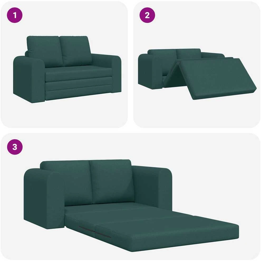 Sofa lova Tamsiai žalia 148 x 71 x 83 cm audinys
