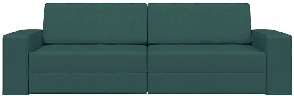 Sofa lova Tamsiai žalia 245 x 78 x 77 cm audinys