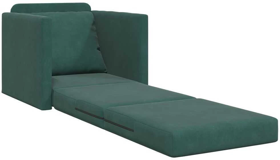 Sofa lova Tamsiai žalia 74 x 77 x 81 cm Aksomas