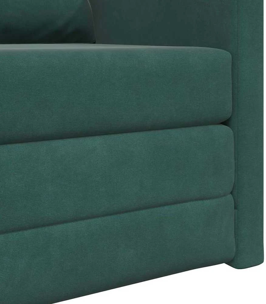 Sofa lova Tamsiai žalia 74 x 77 x 81 cm Aksomas