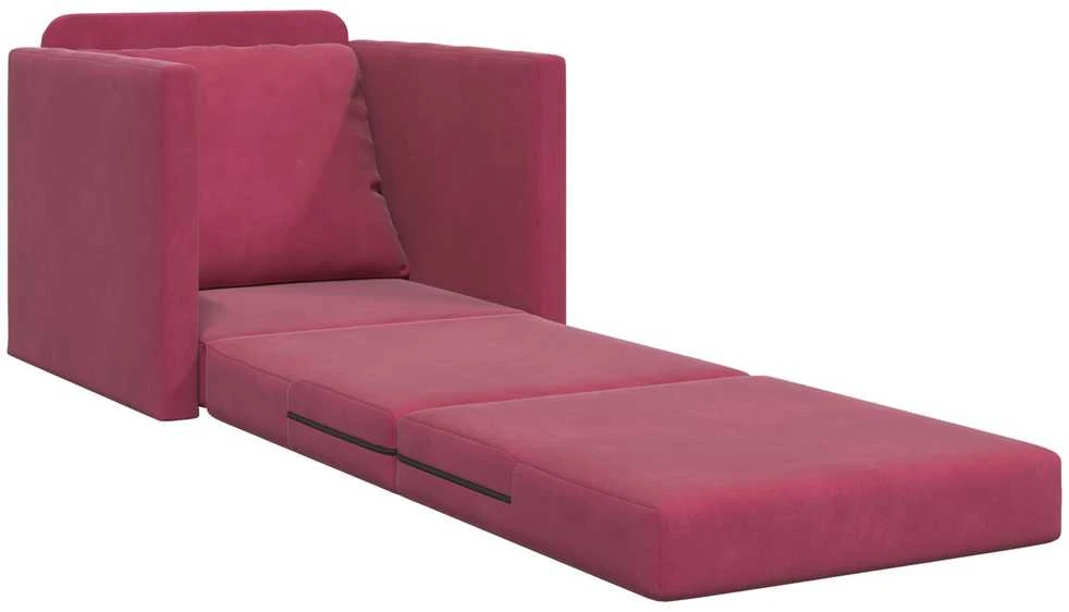 Sofa lova Vyno raudona 74 x 77 x 81 cm Aksomas