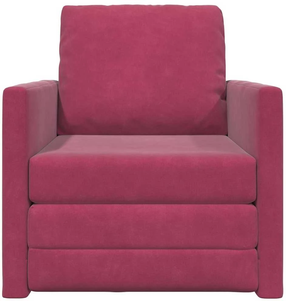 Sofa lova Vyno raudona 74 x 77 x 81 cm Aksomas
