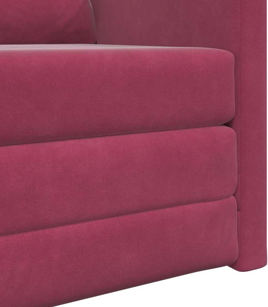 Sofa lova Vyno raudona 74 x 77 x 81 cm Aksomas