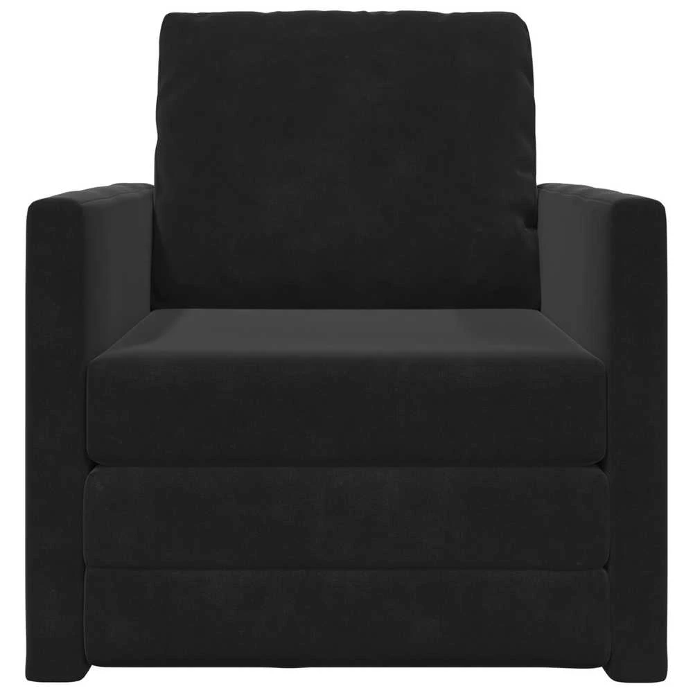 Sofa lova Juoda 74 x 77 x 81 cm Aksomas